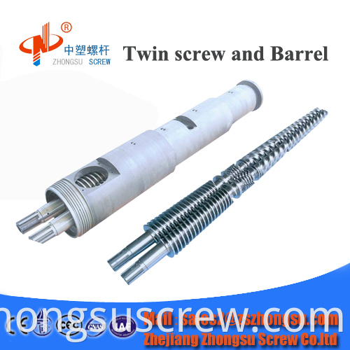 Barel de doble tornillo paralelo para máquina de fabricación de gránulos de WPC / Tornillo y barril de filamento ABS